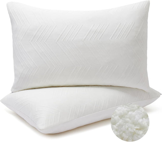 Adjustable Pillows, Queem Size Bed Pillows for Sleeping, Memory Foam Pillows - Medium Firm Back, Stomach and Side Sleeper Pillows