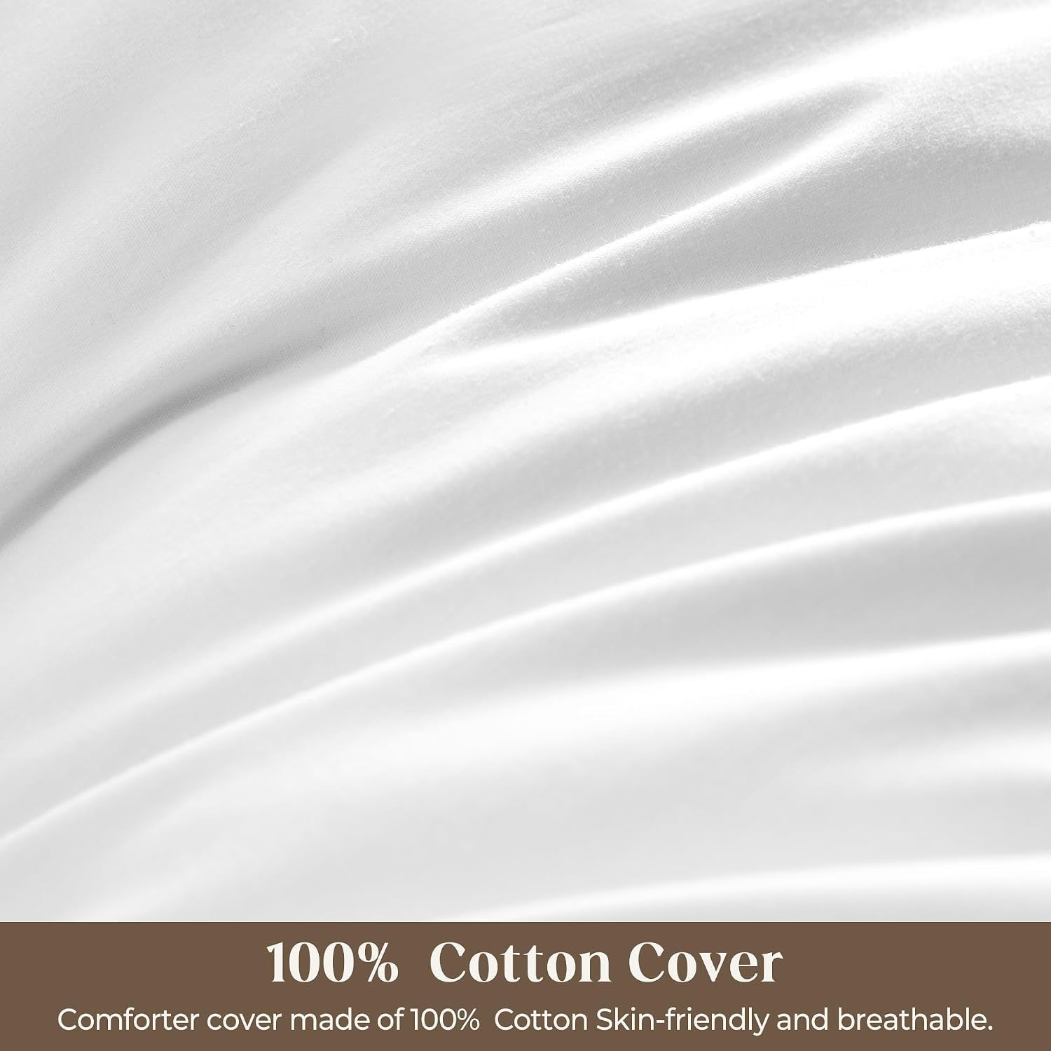 Goose down Feather Pillows, Soft Bed Pillows Queen Size Set of 2, 100% Soft Cotton Shell,Gusseted Hotel Pillows for Back, Stomach or Side Sleepers