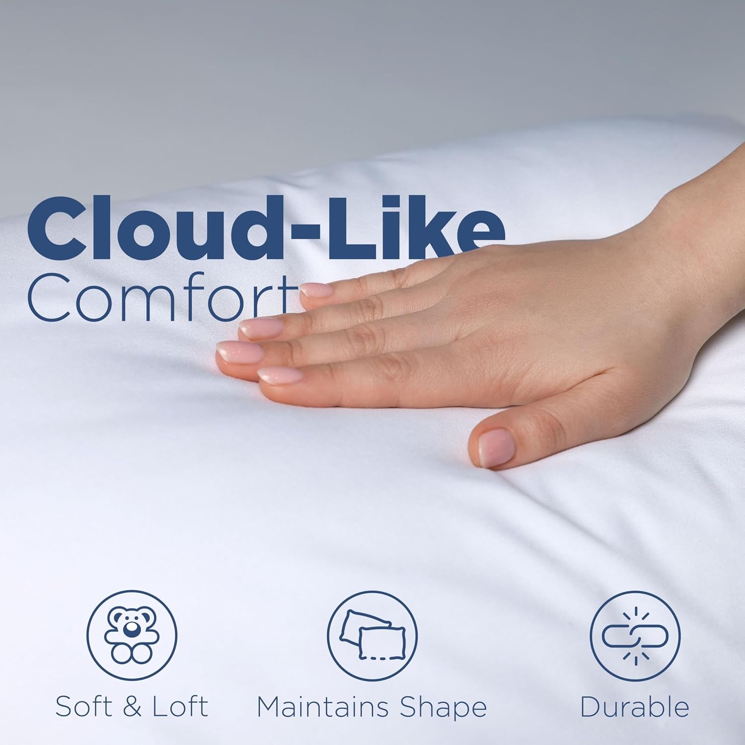 2-Pack King Size Bed Pillows - King Pillows Set of 2 - Twin Pack Pillows - Hotel Pillows - Cozy Premium Bedding - Pillows for All Sleep Positions