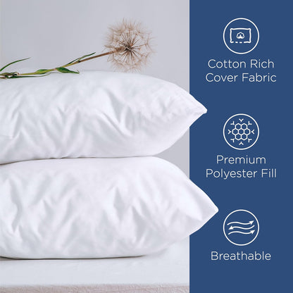 2-Pack King Size Bed Pillows - King Pillows Set of 2 - Twin Pack Pillows - Hotel Pillows - Cozy Premium Bedding - Pillows for All Sleep Positions