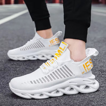 Men Shoes Comfortable Casual Sneakers Breathable Platform Running Shoes Man Mesh Tenis Sport Shoes Waling Tenis Masculino